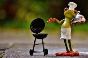 frog, cooking, grill